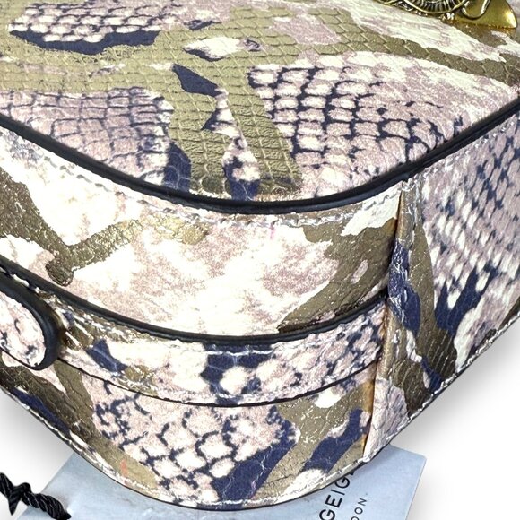Kurt Geiger Kensington Shoreditch Snake Embossed Small Camera Crossbody Bag New - Picture 13 of 14
